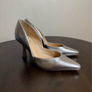 Vince Camuto Karala Silver Metallic Pumps - Size 6